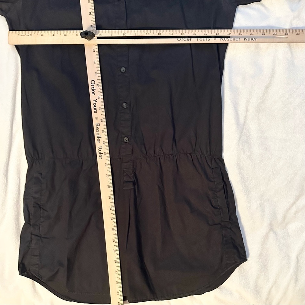 G-Star Raw Denim Correct Line Long Sleeve Shirt Dress L Button Up Black Pockets — image 3 of 8